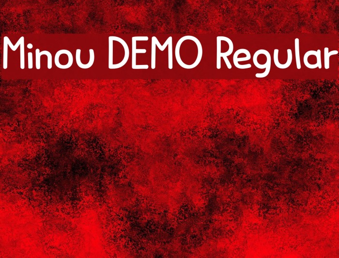 Minou DEMO Regular Font examples