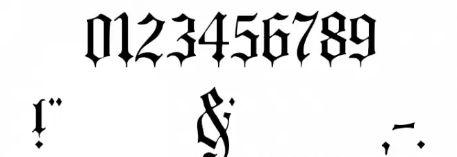 Minster No 1 Font OTHER CHARS