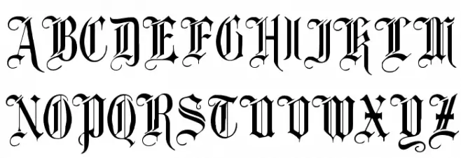 Minster No 1 Font UPPERCASE