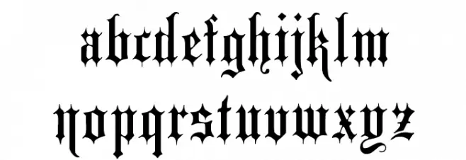 Minster No 1 फ़ॉन्ट लोअरकेस