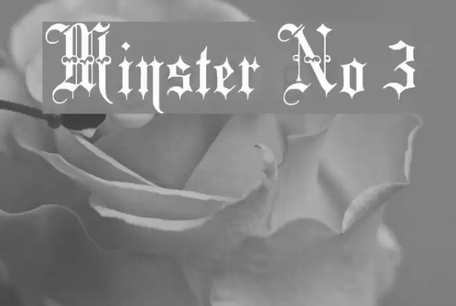 Minster No 3 Font examples