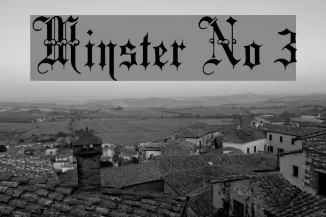 Minster No 3 Font examples
