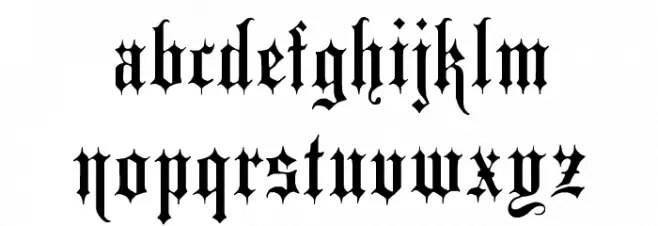 Minster No 3 फ़ॉन्ट लोअरकेस