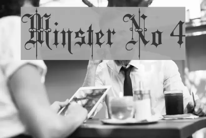 Minster No 4 Caratteri examples