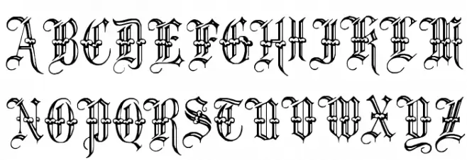 Minster No 5 字体 大写