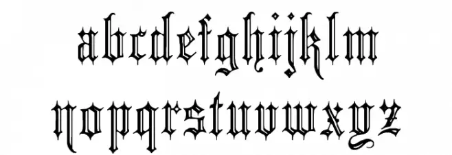 Minster No 5 خط أحرف صغيرة