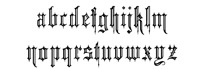 Minster6 Font LOWERCASE