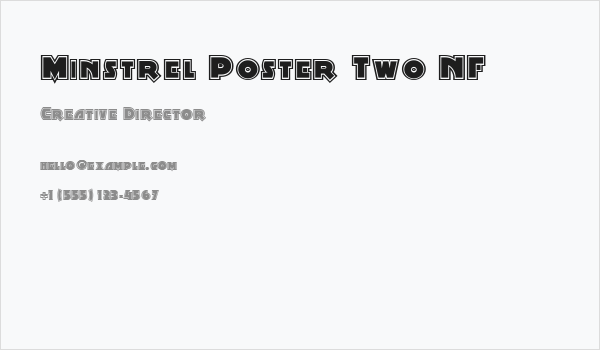 Minstrel Poster Two NF Business Card