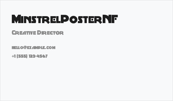 MinstrelPosterNF Business Card