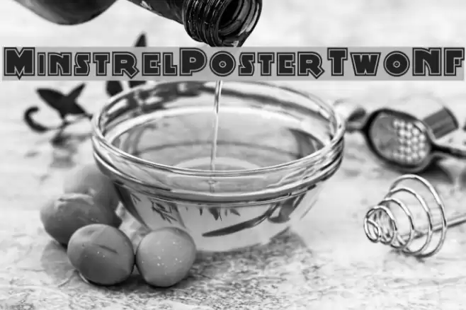 MinstrelPosterTwoNF Font examples