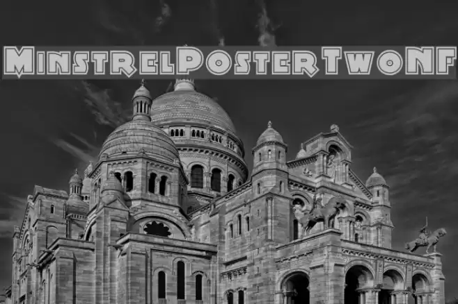 MinstrelPosterTwoNF Font examples