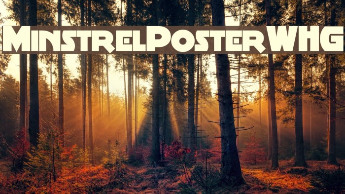 MinstrelPosterWHG Font examples