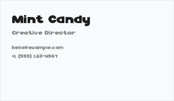 Mint Candy Business Card