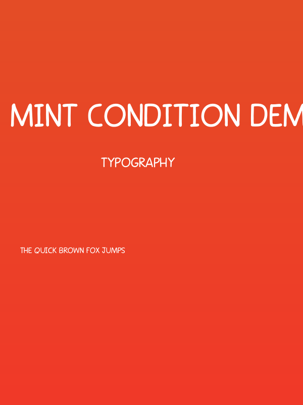 Mint Condition DEMO Regular Poster