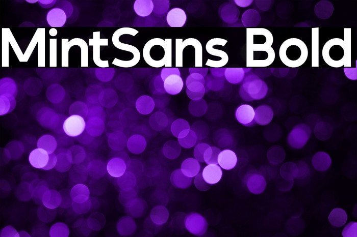 MintSans Bold Example 1