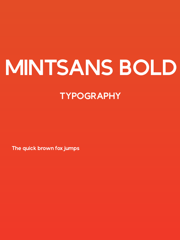 MintSans Bold Poster