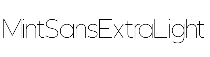 MintSans ExtraLight  Frei Schriftart Herunterladen