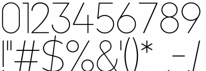 MintSans ExtraLight Font OTHER CHARS