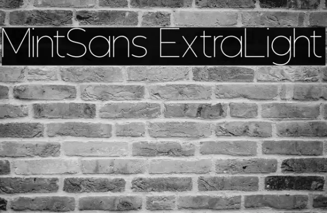 MintSans ExtraLight Font examples