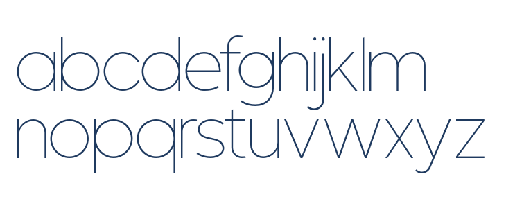 MintSans ExtraLight Lowercase