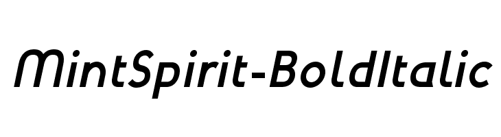 MintSpirit-BoldItalic لخطوط تنزيل