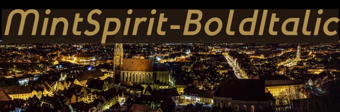MintSpirit-BoldItalic Font examples