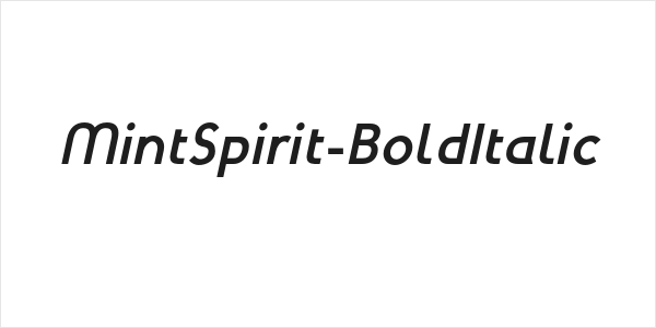 MintSpirit-BoldItalic Logo