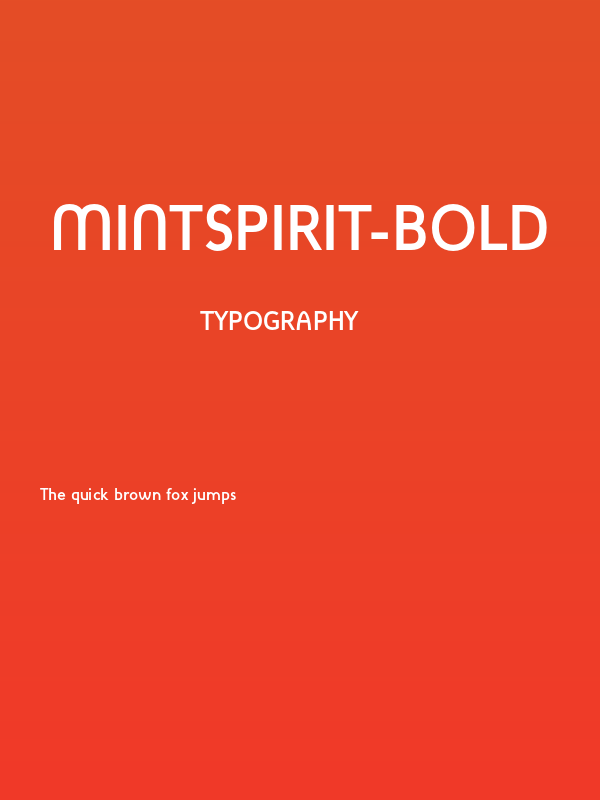 MintSpirit-Bold Poster