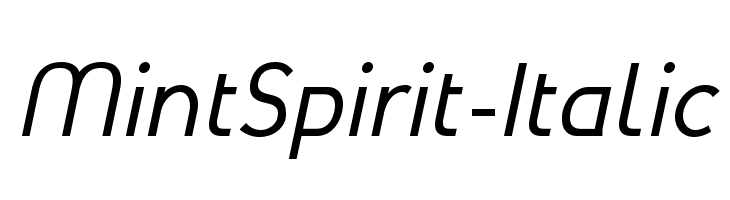 MintSpirit-Italic لخطوط تنزيل