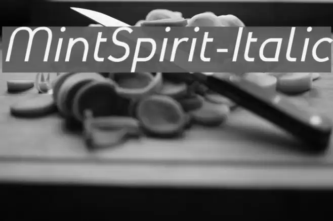 MintSpirit-Italic Font examples