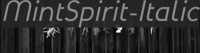 MintSpirit-Italic Font examples