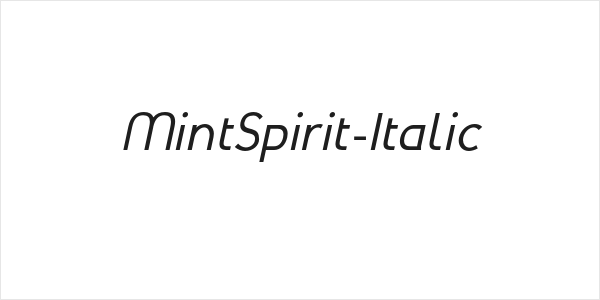 MintSpirit-Italic Logo