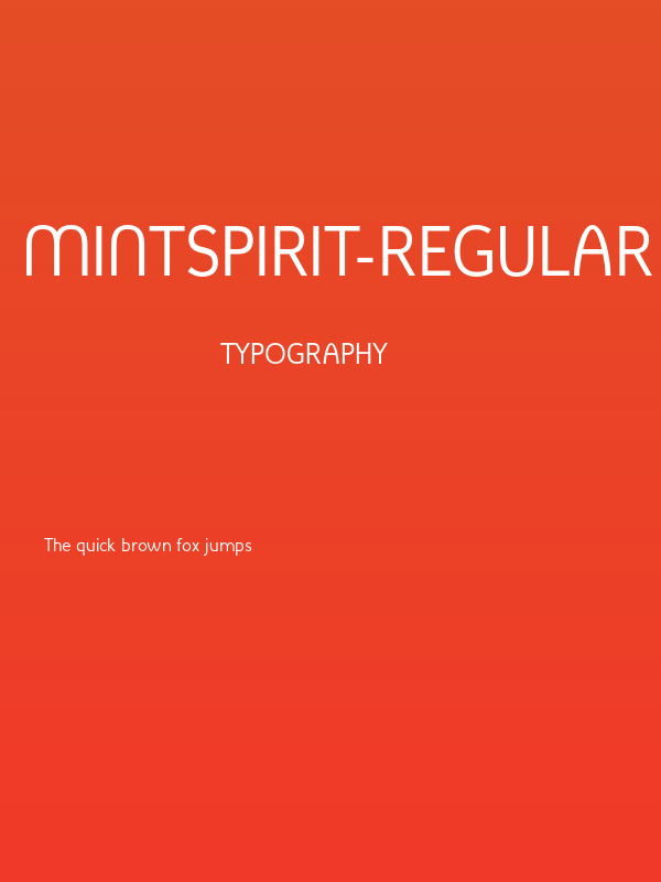 MintSpirit-Regular Poster