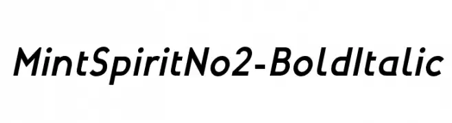 MintSpiritNo2-BoldItalic  नि: शुल्क फ़ॉन्ट्स डाउनलोड