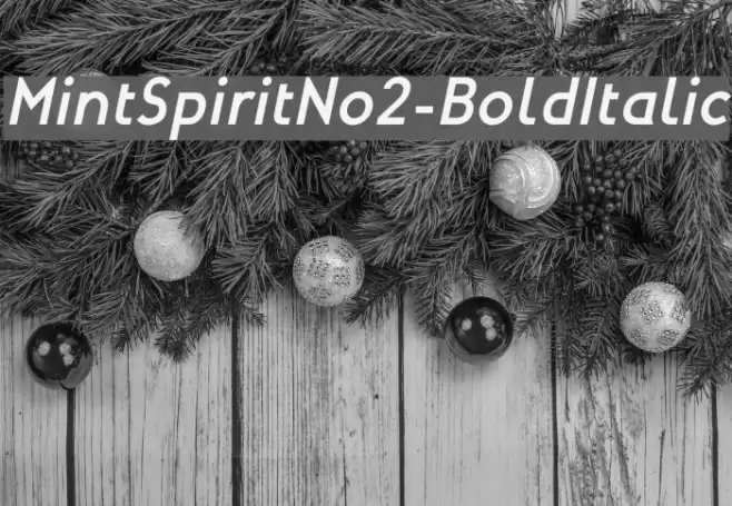 MintSpiritNo2-BoldItalic Font examples