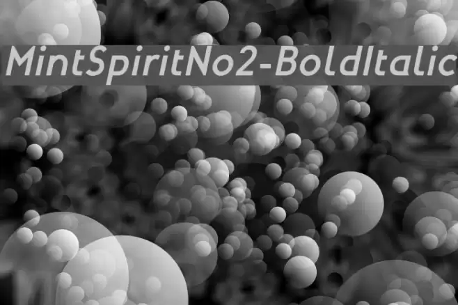 MintSpiritNo2-BoldItalic Font examples