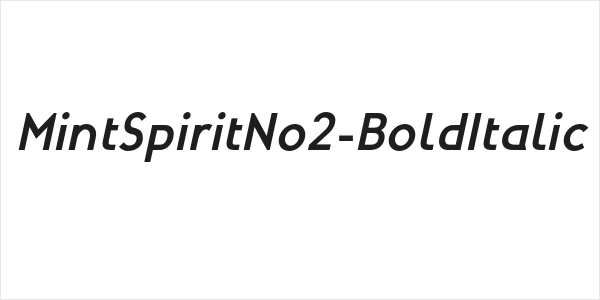 MintSpiritNo2-BoldItalic Logo