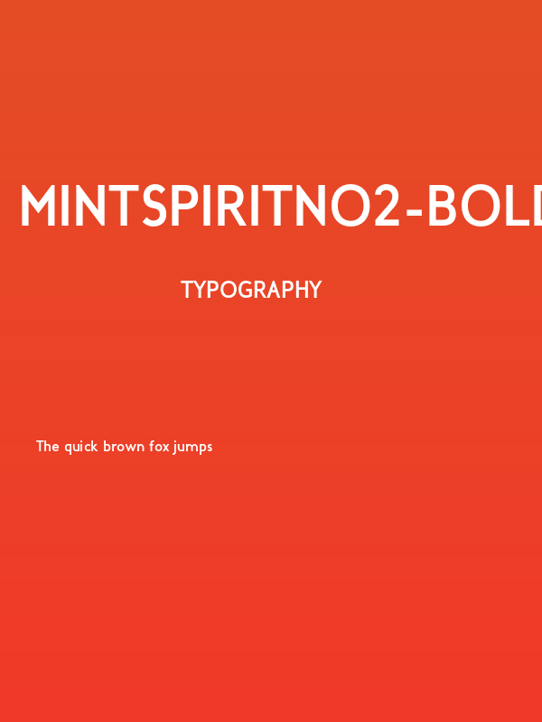 MintSpiritNo2-Bold Poster