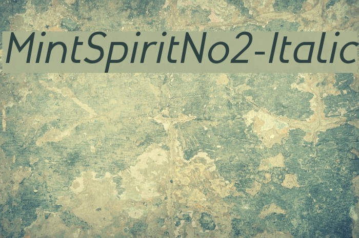 MintSpiritNo2-Italic Fonte examples