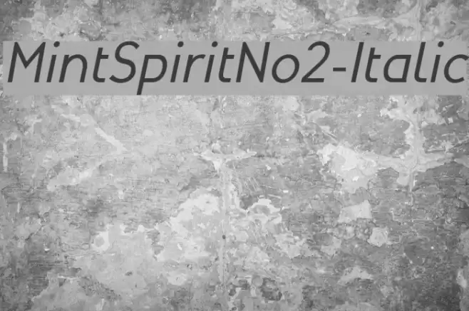 MintSpiritNo2-Italic خط examples