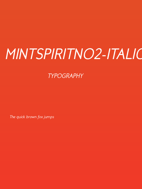 MintSpiritNo2-Italic Poster