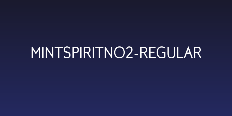 MintSpiritNo2-Regular Social Header