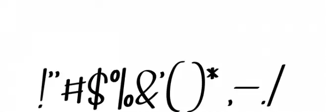 Mintlic Font OTHER CHARS