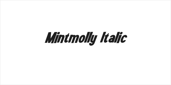 Mintmolly Italic Logo
