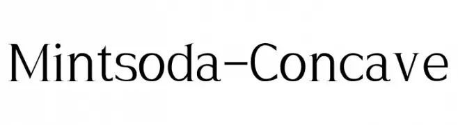 Mintsoda-Concave  Fuentes Gratis Descargar