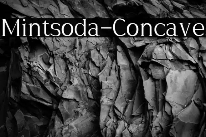 Mintsoda-Concave Font examples