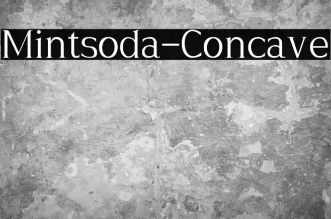 Mintsoda-Concave Font examples