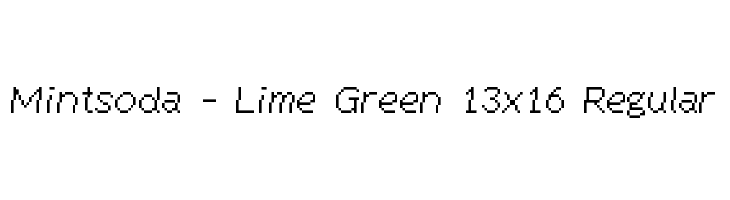 Mintsoda - Lime Green 13x16 Regular  لخطوط تنزيل