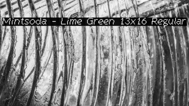 Mintsoda - Lime Green 13x16 Regular Font examples