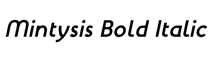 Mintysis Bold Italic Font